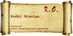 Knöbl Orsolya névjegykártya